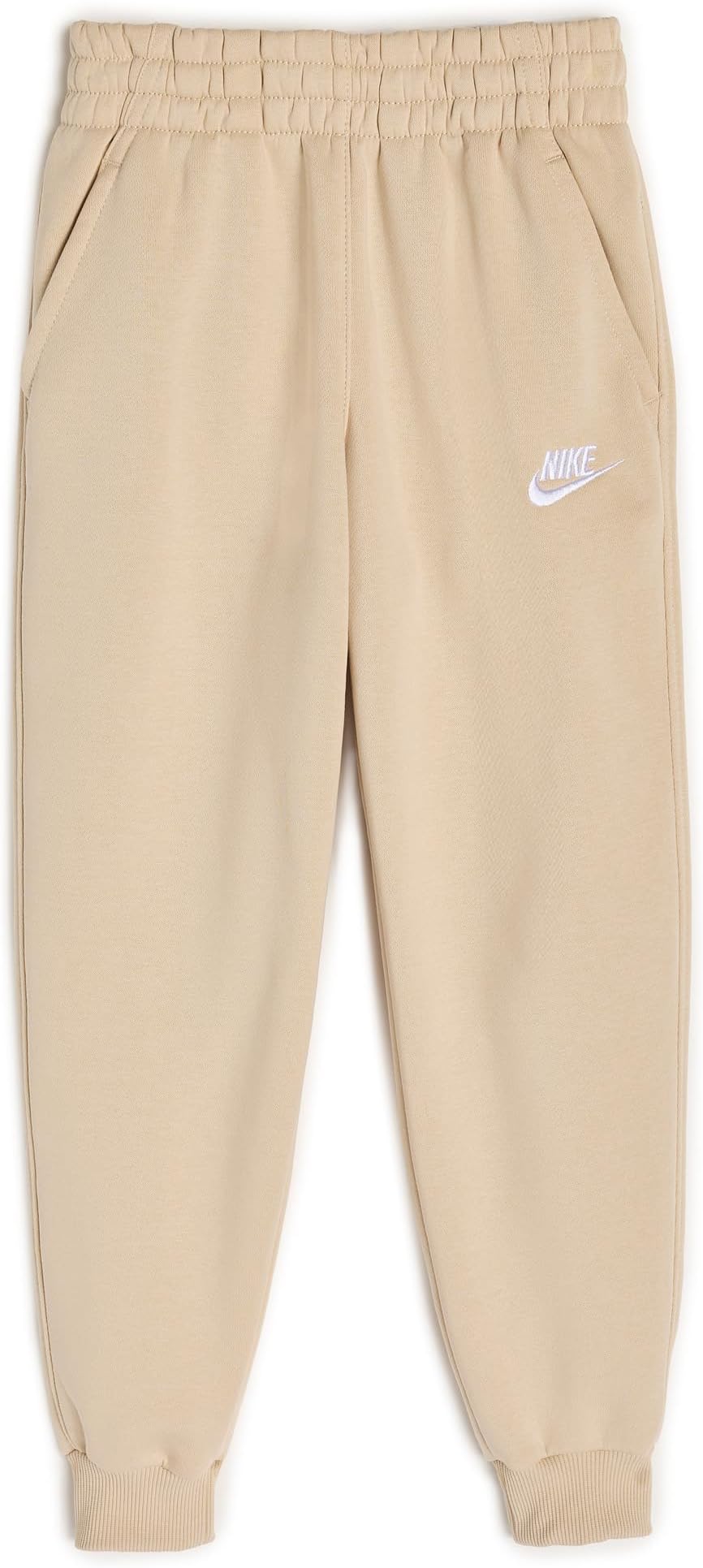 

Брюки Nike Kids Sportswear Club Fleece Joggers, цвет Sanddrift/White