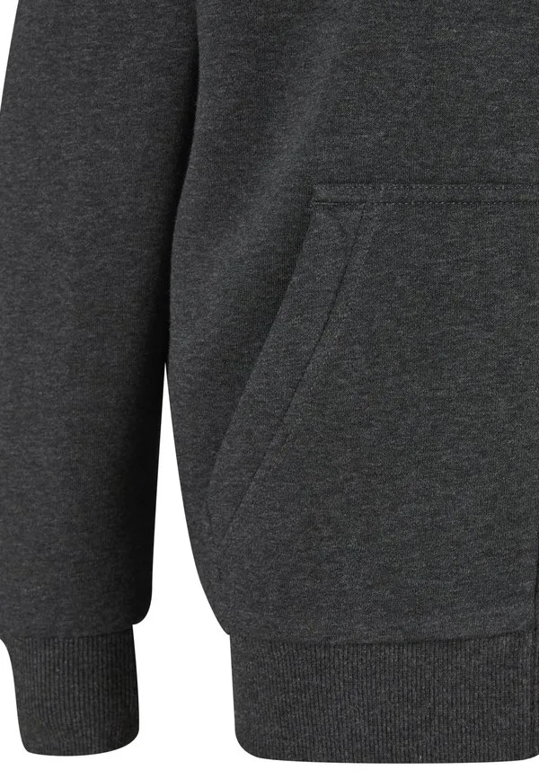 Детская пушистая толстовка на молнии с капюшоном Urban Classics, Charcoal — фото 3