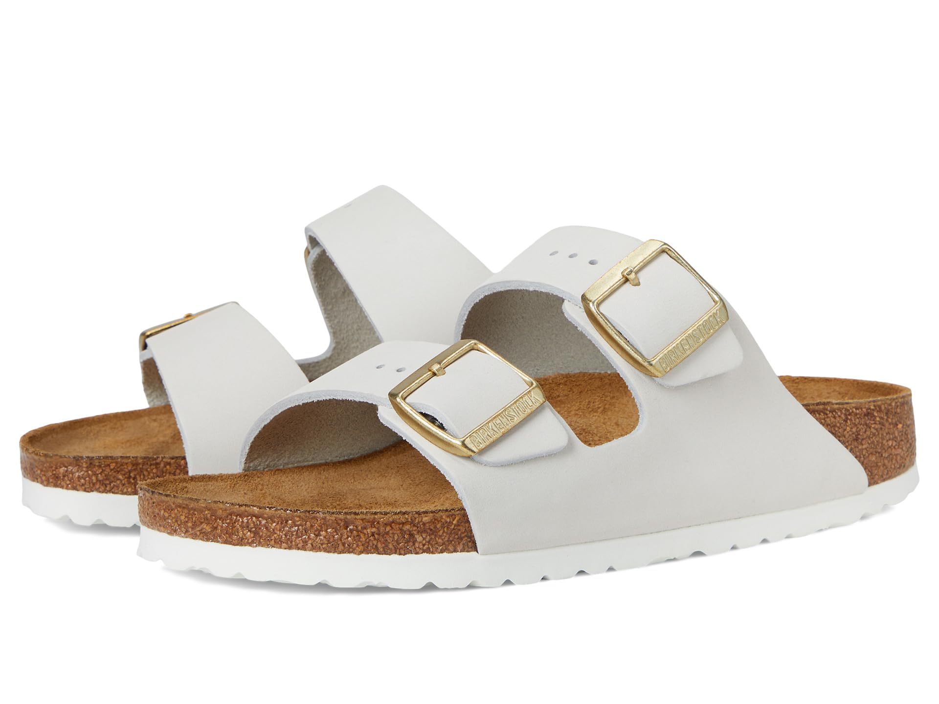 Сандалии Birkenstock Arizona - Nubuck Leather, Antique White