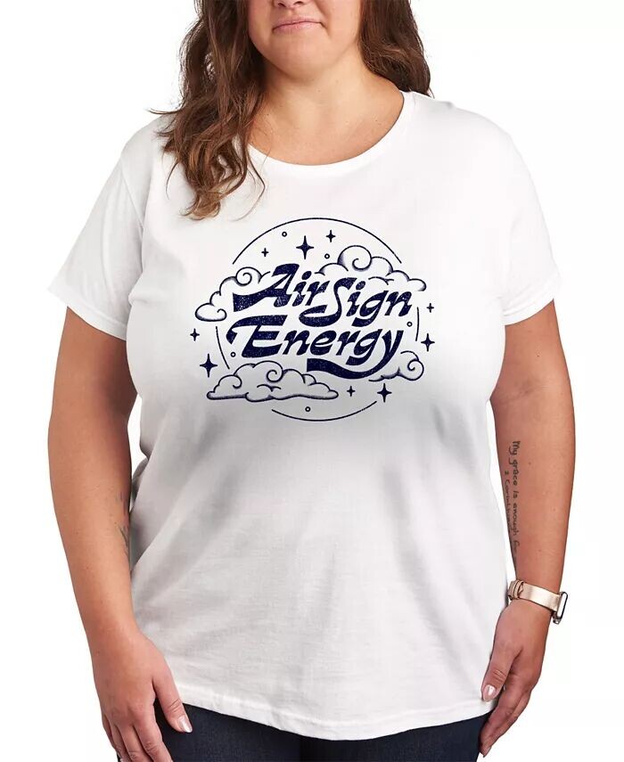 

Футболка с графическим принтом Air Sign Energy Plus Size Hybrid Apparel, белый
