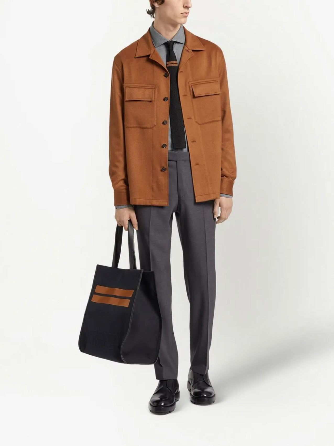 

Zegna шерстяные брюки строгого кроя, серый