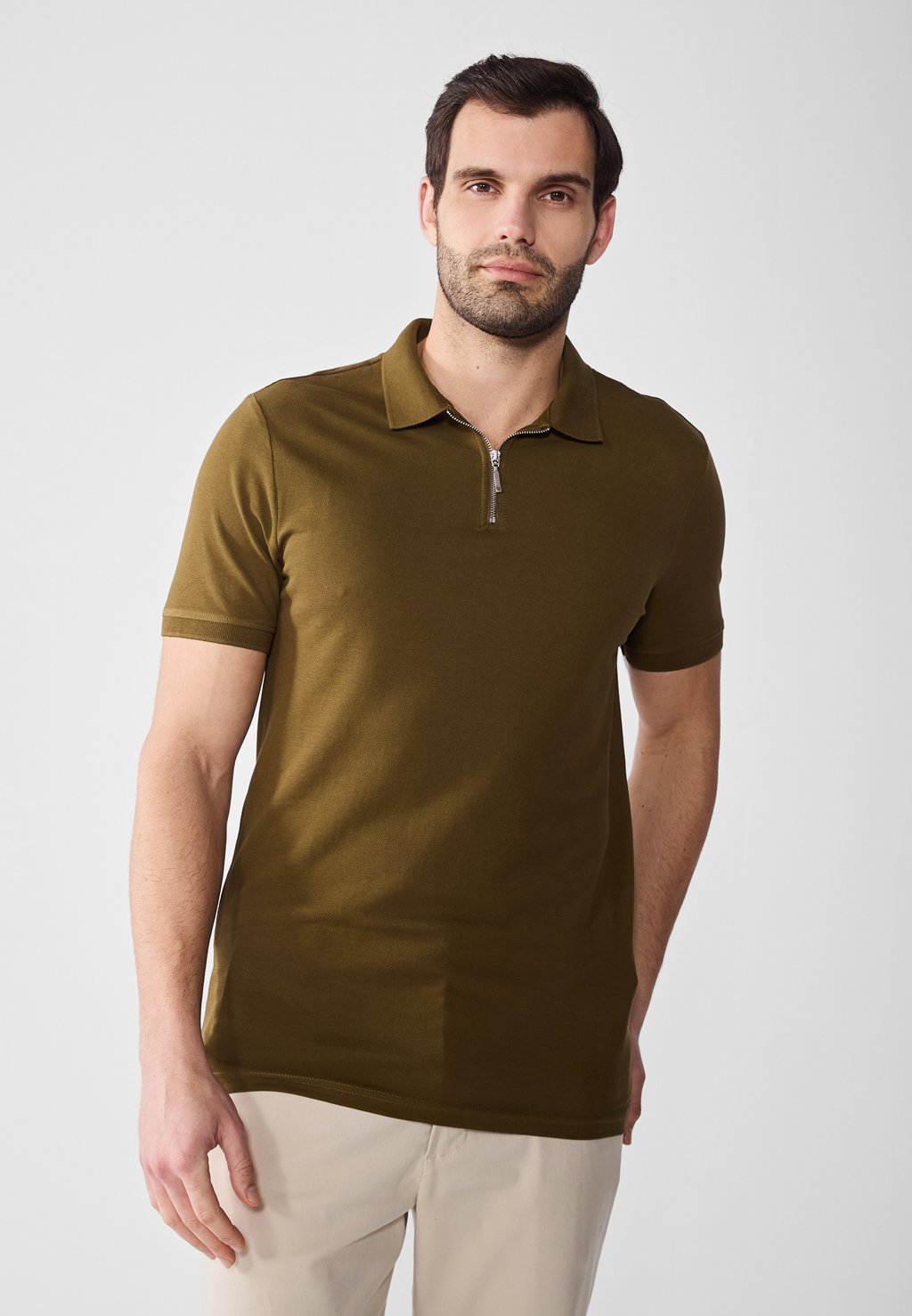 

Рубашка поло Pier One by Zalando, хаки