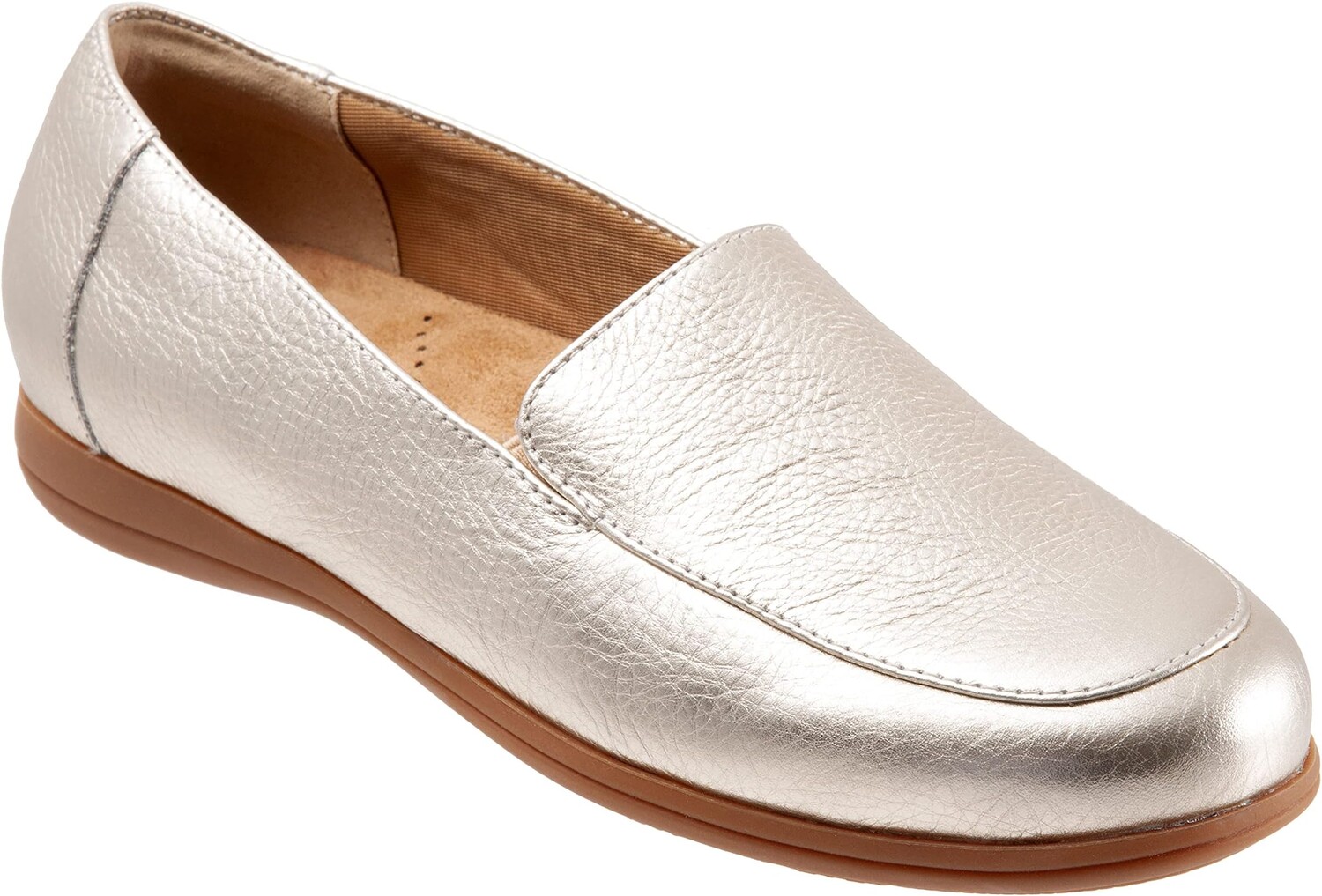 

Лоферы Trotters Deanna, цвет Champagne Metallic Leather