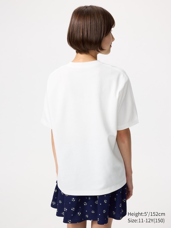 Хлопковая футболка AIRism с графикой Uniqlo, 01 off white — фото 3