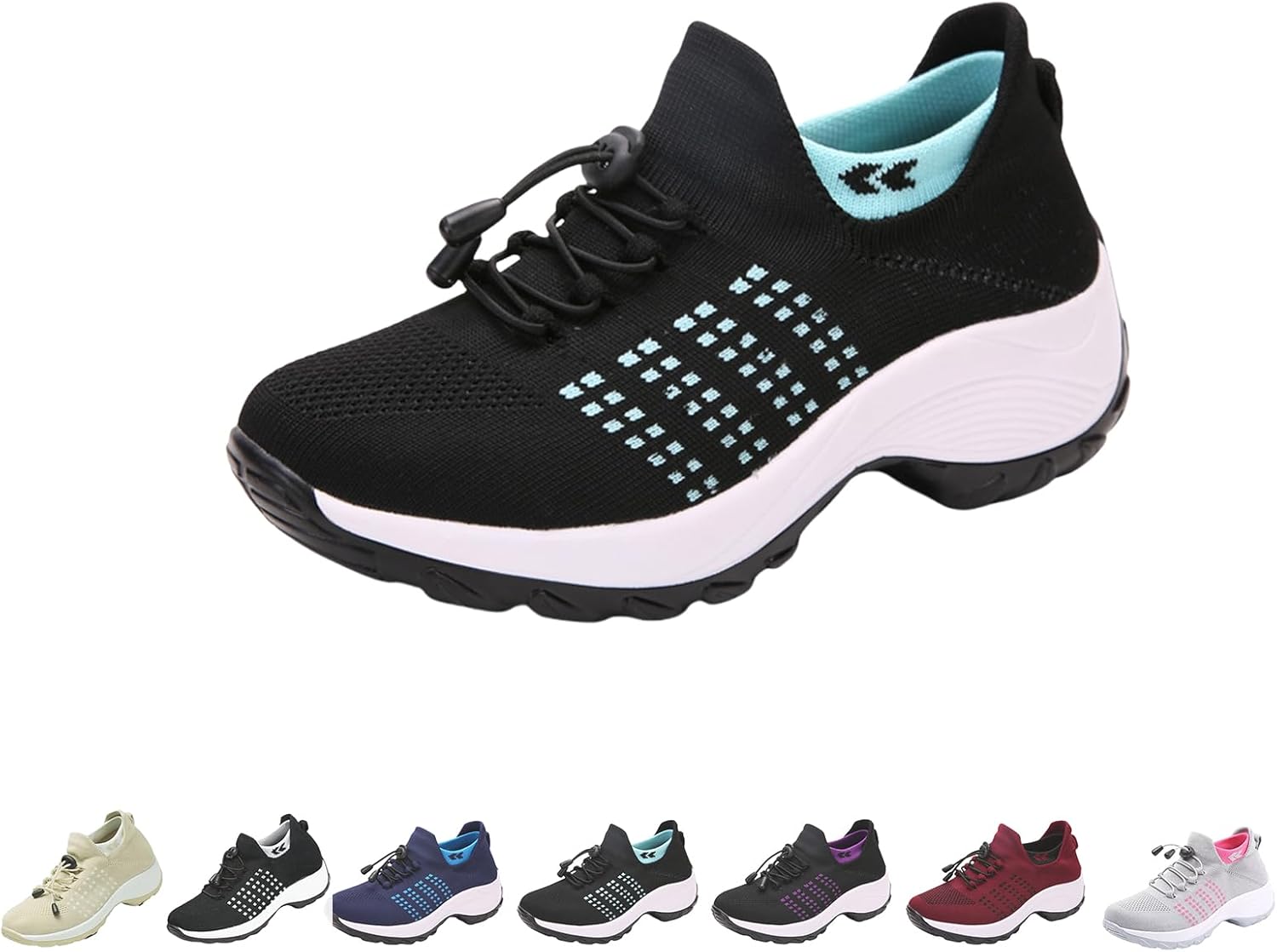 

Женская обувь Comfort Wear Orthowear, кроссовки для ходьбы, носки-кроссовки, надеваемые дышащие сетчатые кроссовки, беговая обувь Generic, темно-синий