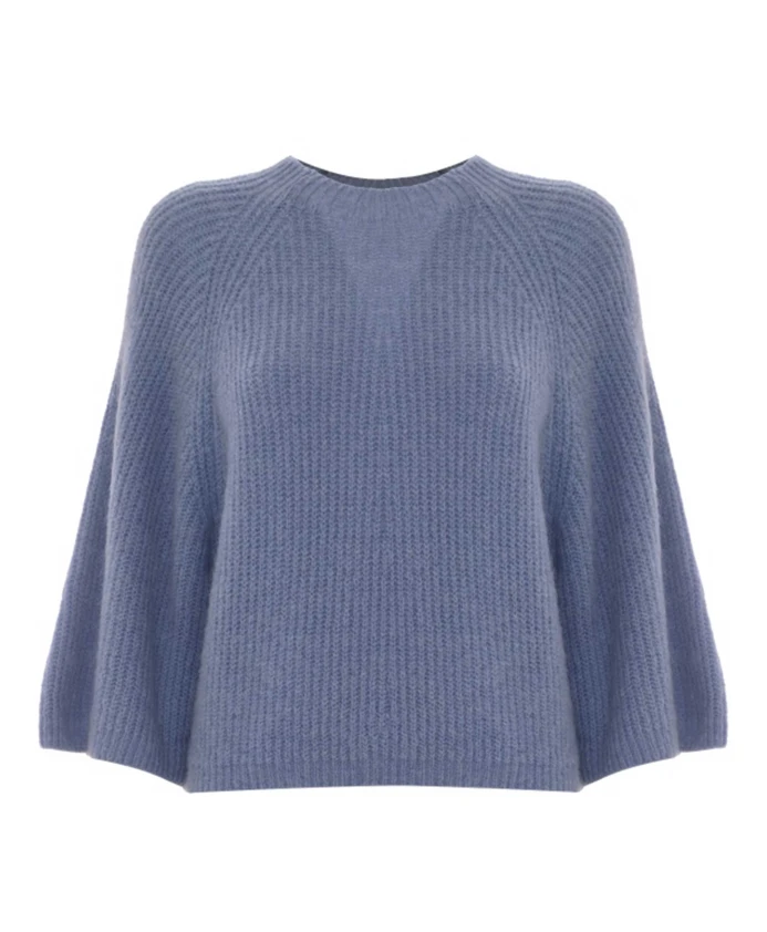 

Уютный пуловер из смеси шерсти альпаки. Kocca, синий