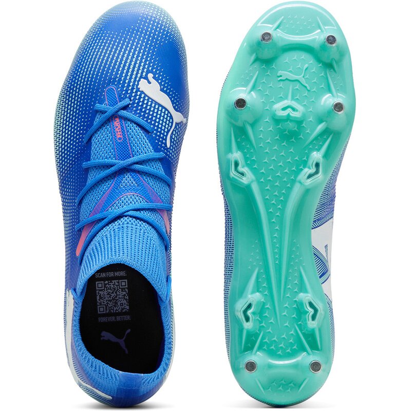 Футбольные бутсы Future 7 Match MXSG Puma, цвет bluemazing-puma white-electric peppermint — фото 2