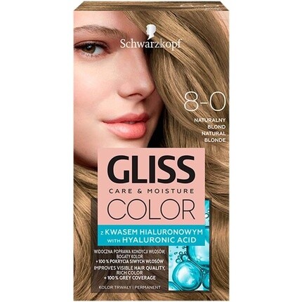 

Крем-краска для волос Gliss Color 8-0 Натуральный блондин 142мл, Schwarzkopf