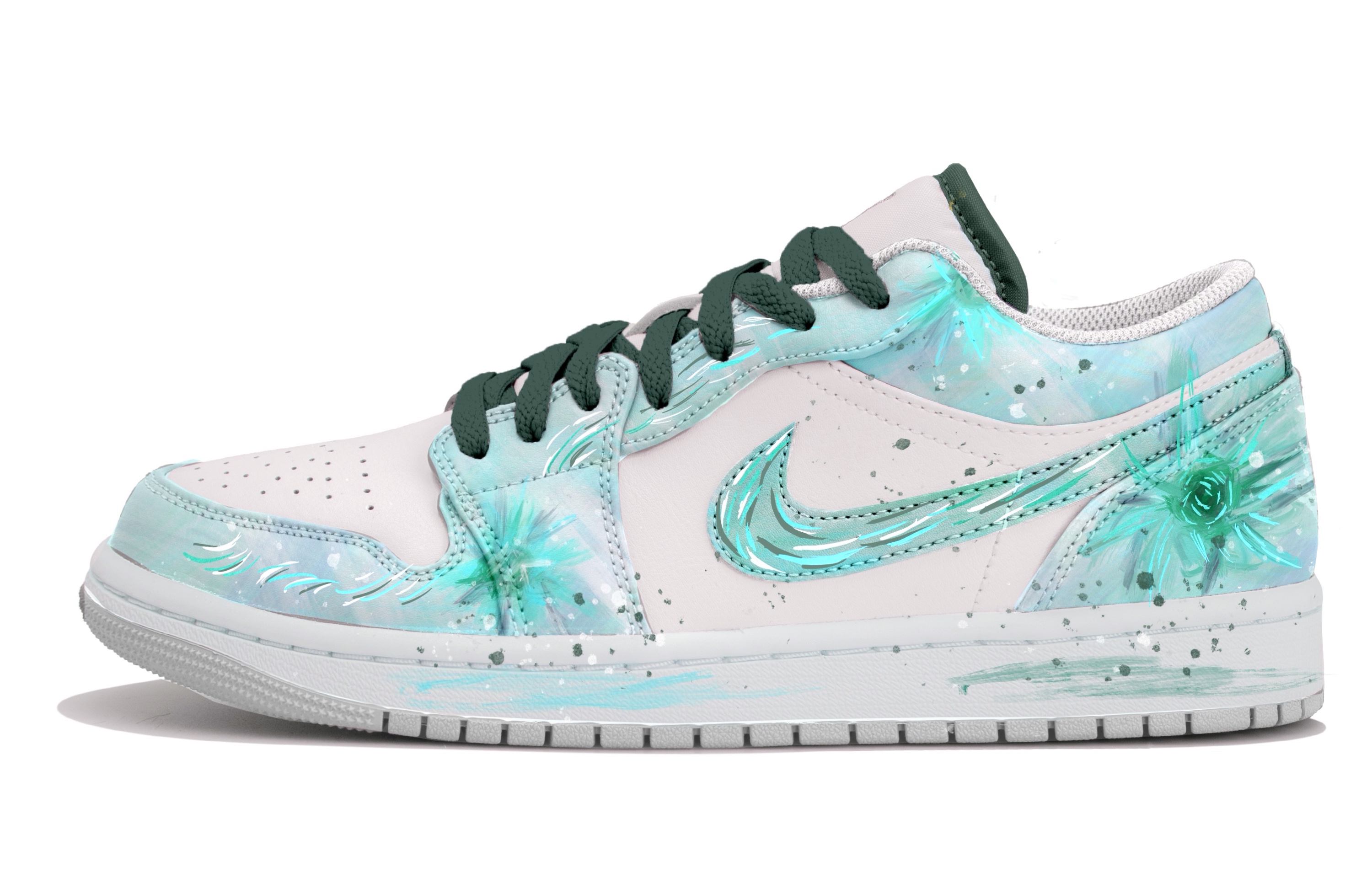 

Jordan Баскетбольные кроссовки Air 1 Low Top Vintage, мужские, зеленые, белые
