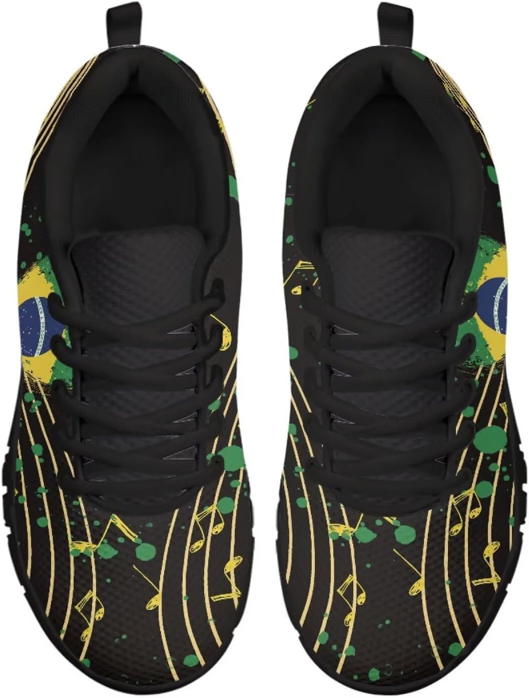 

Женские и мужские беговые кроссовки, легкие кроссовки-тренеры для занятий в зале, спорт, теннис, бег, походы Getelinseng, Brazil Flag