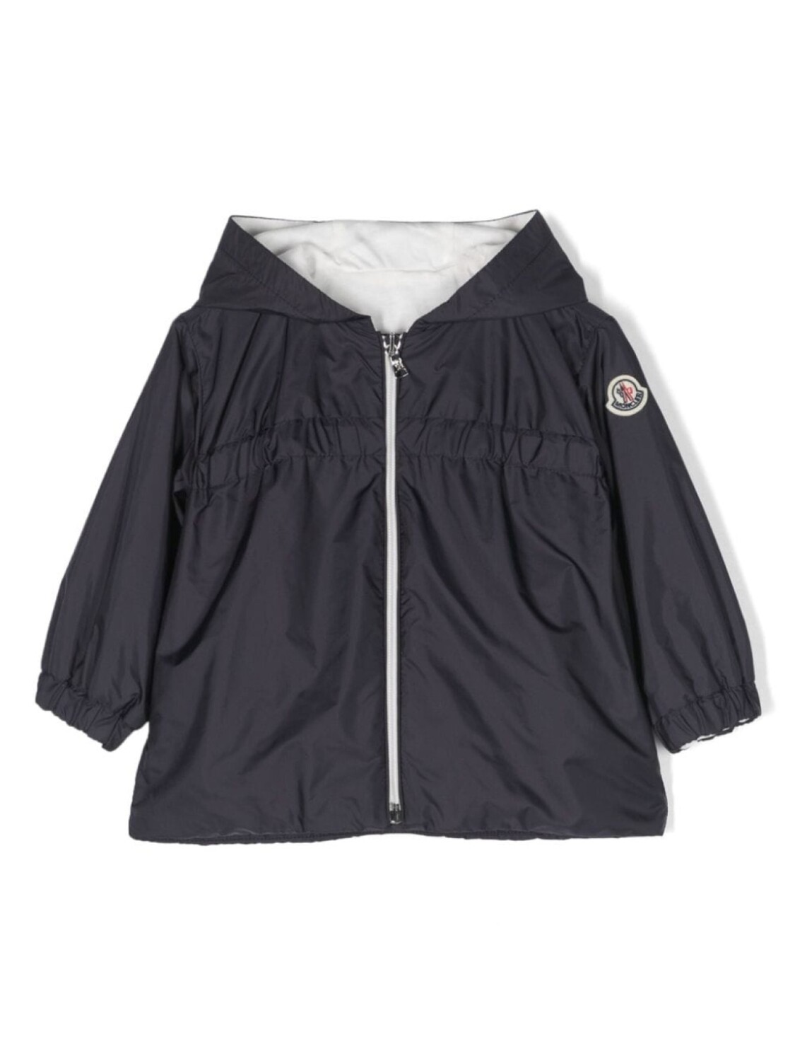 

Moncler Enfant куртка с капюшоном и нашивкой-логотипом, синий