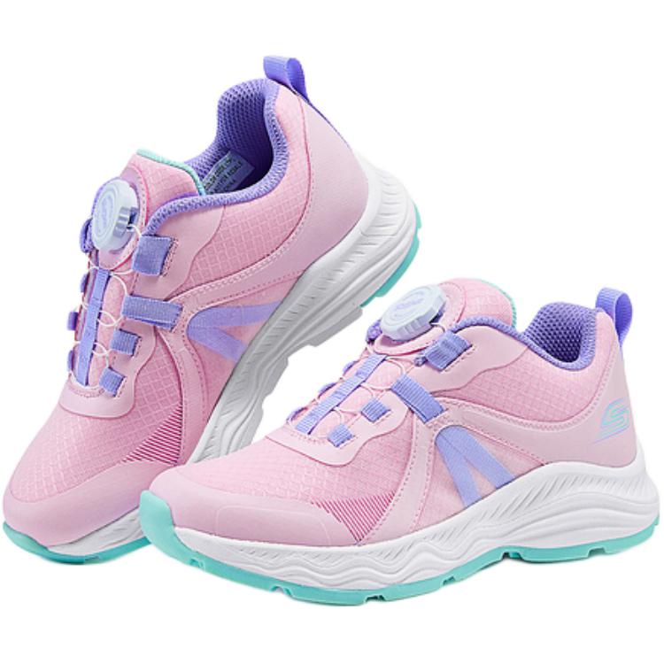 Skechers Kids Детские кроссовки с низким верхом, устойчивые к ударам и износу, розовые — фото 2
