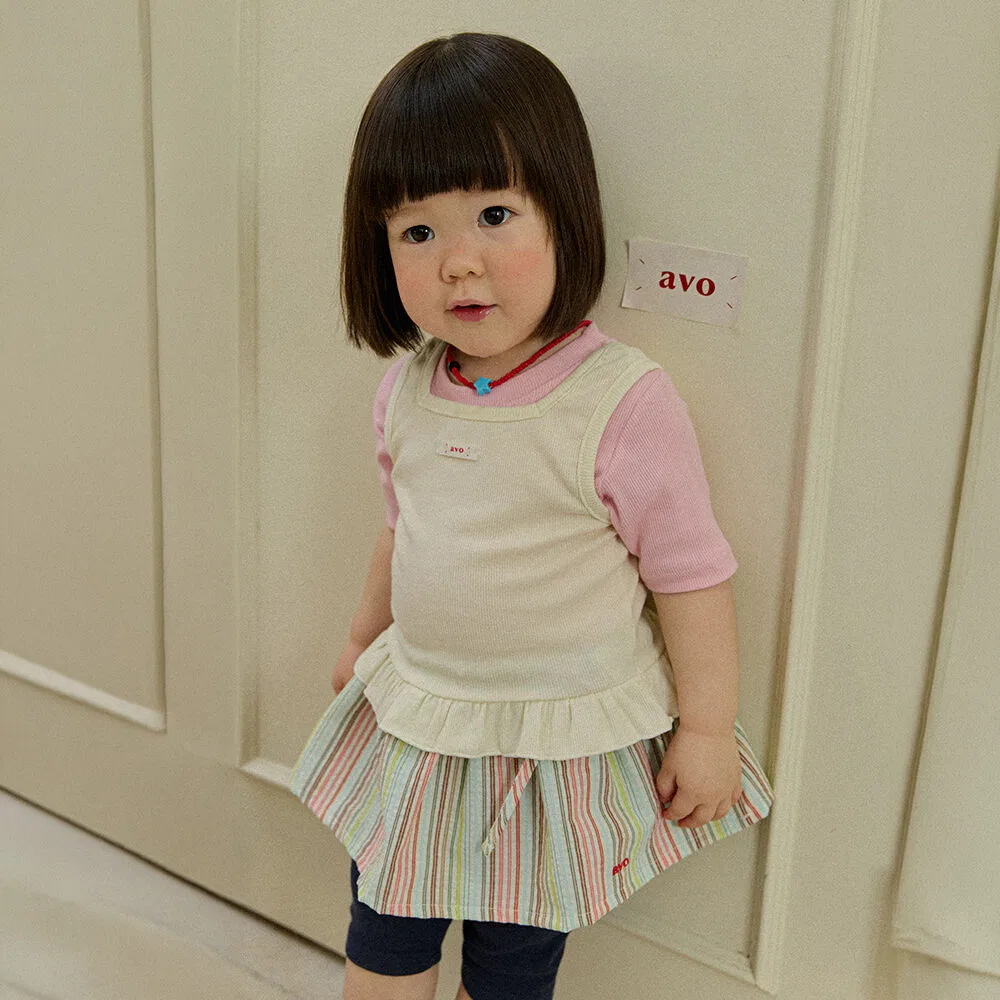 Детский топ без рукавов Natural Frill, айвори, от Avo