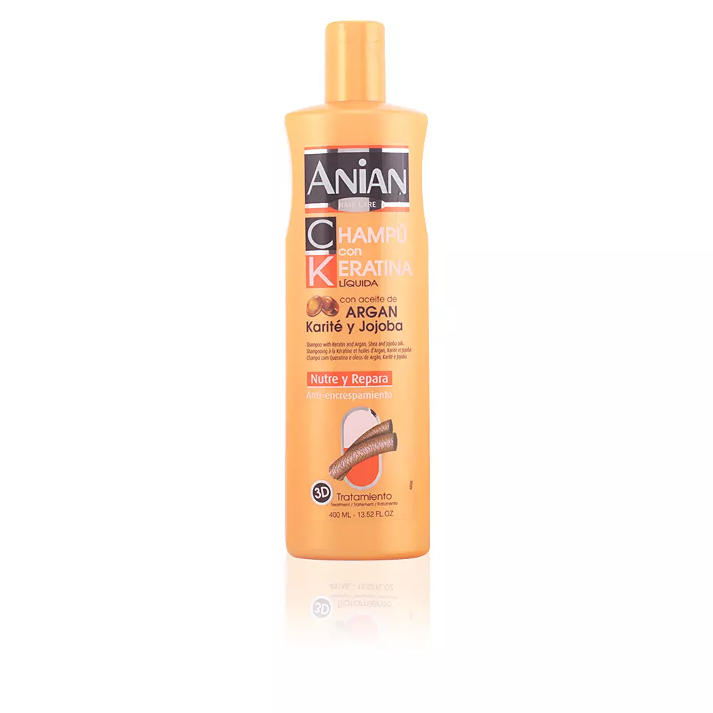 

Шампунь Keratina liquida champú aceite argán karité y jojoba Anian, 400 мл.