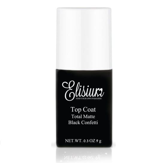 

Матовый Elisium, Топ для гибридных лаков Black Confetti, 9 г Elisium, Top Coat Total Matte