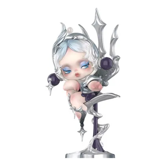 

Фигурка Pop Mart SKULLPANDA из серии «Пир начинается» под названием «Серебряная вилка»