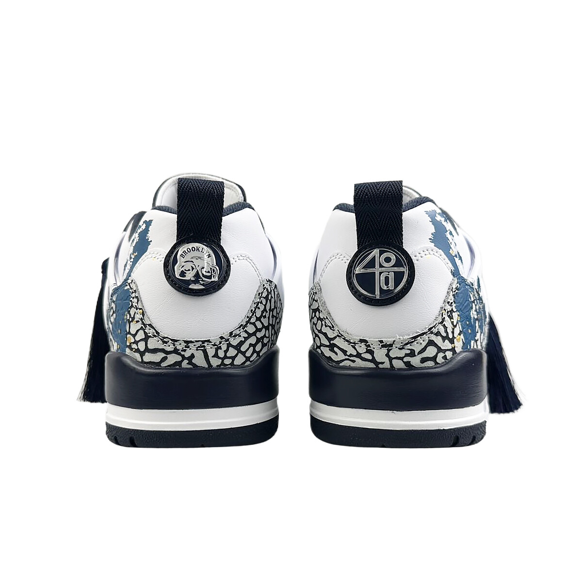Кроссовки Jordan Spizike Vintage Basketball Shoes Men Low-top Blue, синий/белый — фото 4
