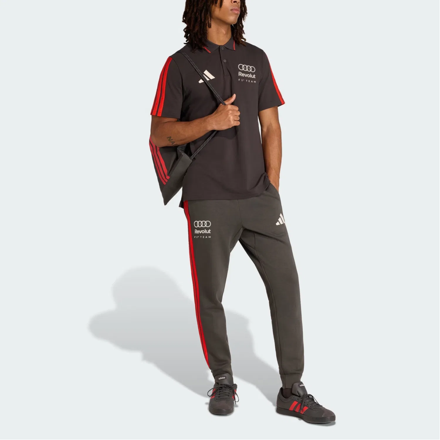 Поло мужское x Audi TEAM FORMULA ONE DNA Adidas, Practical Black — фото 3