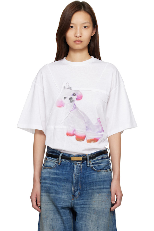 

Acne Studios Белая футболка с принтом