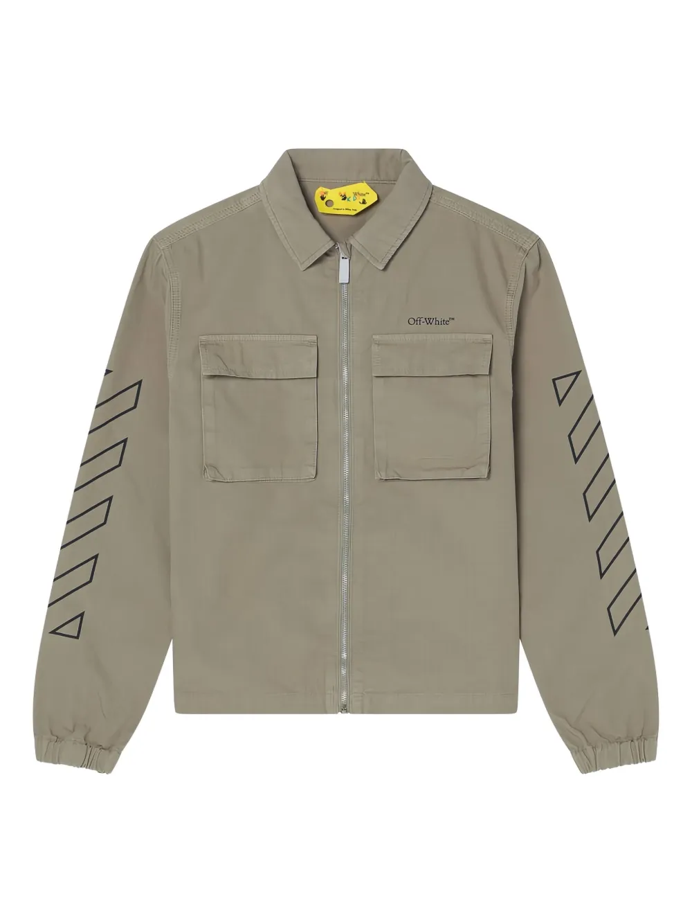 

Куртка с полосками Diag OFF-WHITE KIDS, зеленый