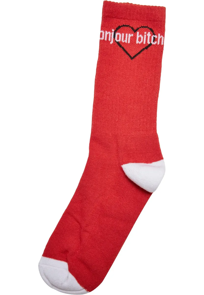 

Базовые носки MisterTee "MisterTee Unisex Bonjour Bitches Socks, 3 шт." (1 пара), белый