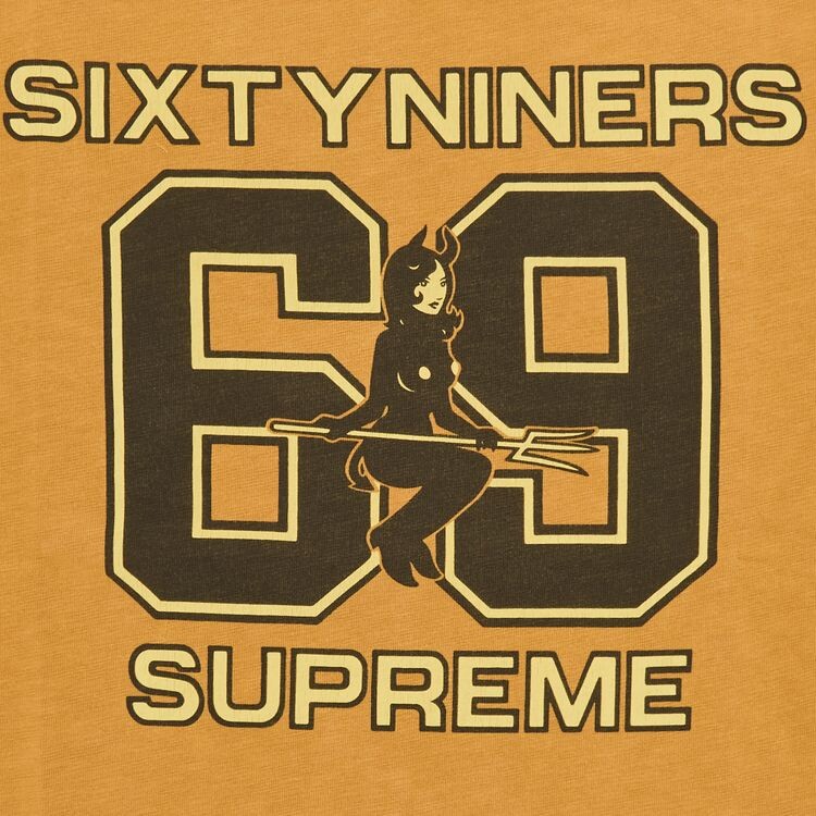 Топ Supreme x HYSTERIC GLAMOUR 69 Football Top Light Orange, оранжевый — фото 3