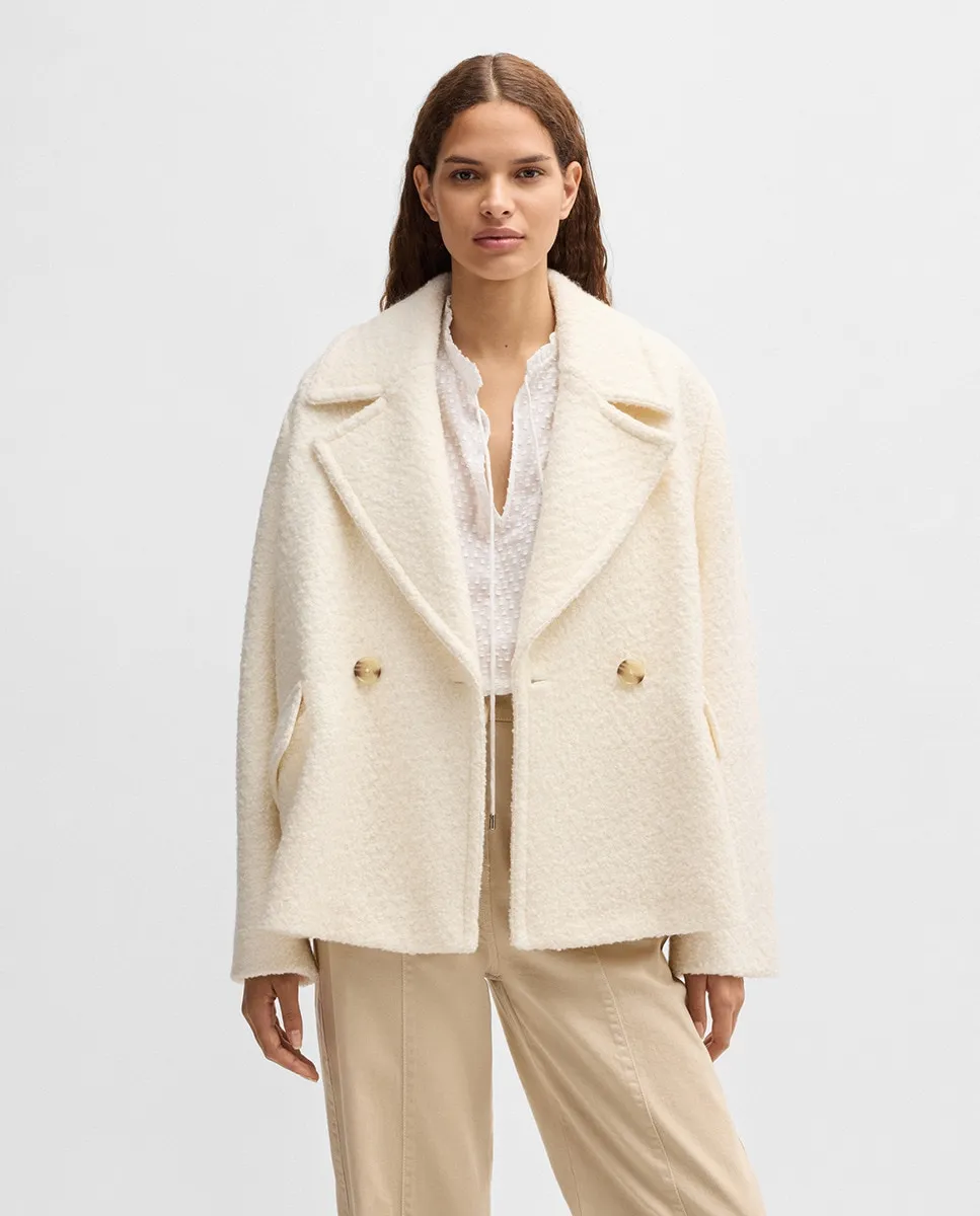 

Короткое пальто Hugo Boss, цвет Crudo
