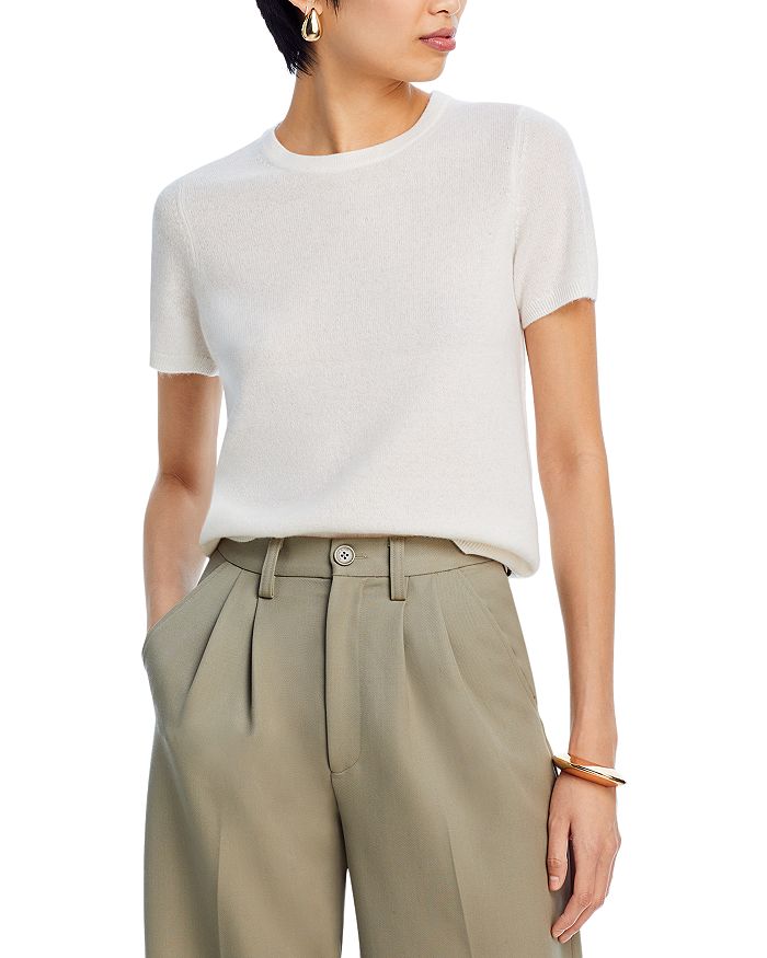 

Кашемировый свитер с круглым вырезом - эксклюзив C by Bloomingdale's Cashmere, слоновая кость/кремовый
