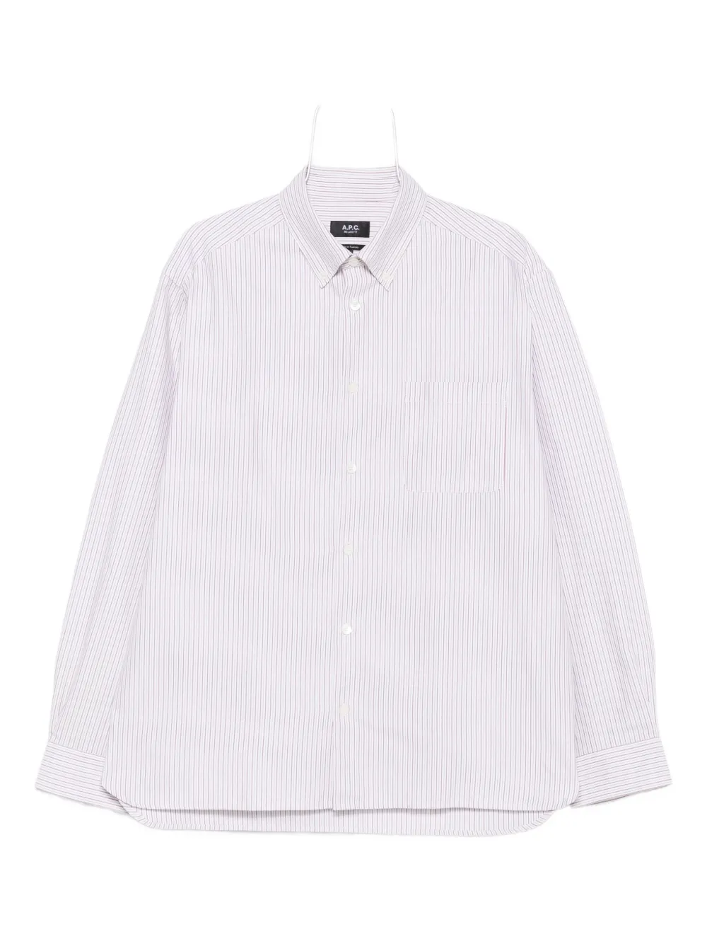 

Рубашка в полоску на пуговицах A.P.C., белый