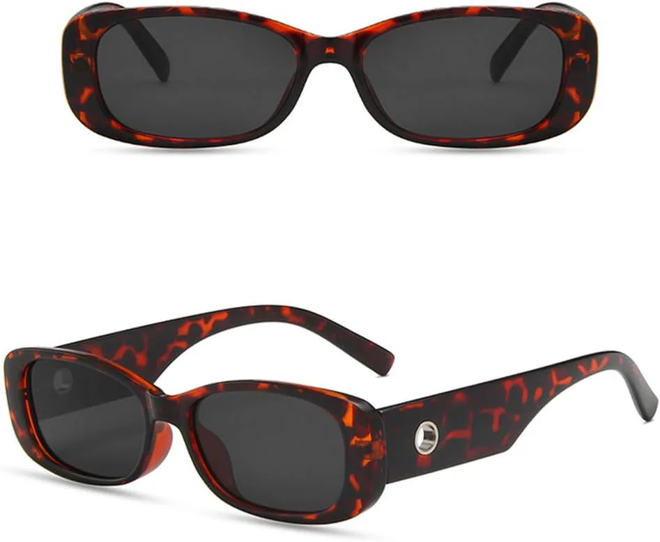 

Солнцезащитные очки в винтажном современном стиле 2026 года для женщин, овальной формы, с защитой от УФ-излучения, леопардовый серый цвет MTZJH, One Color