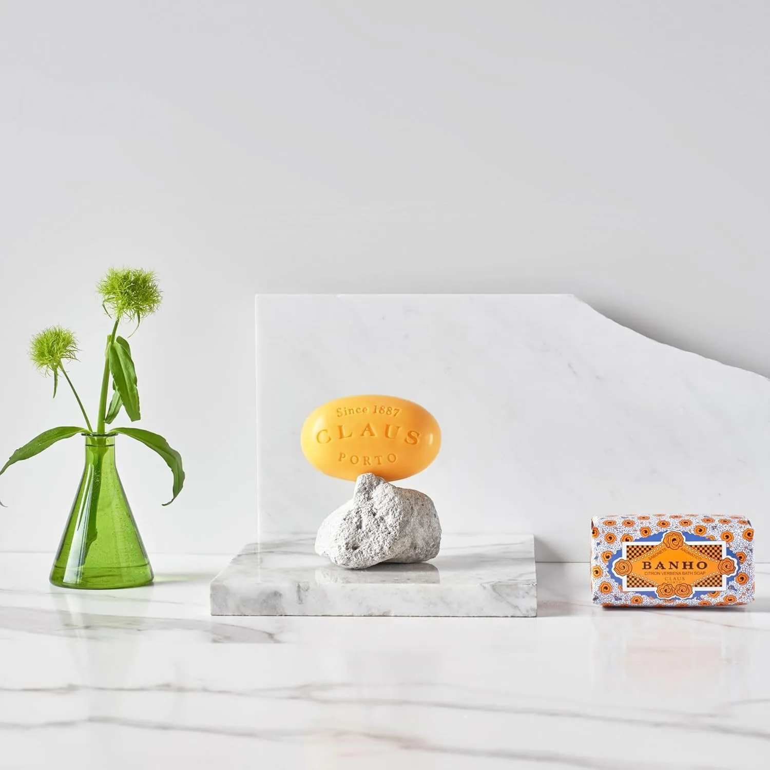 Claus Porto - Banho Citron Verbena Soap для мужчин и женщин | Шелковистое, очищающее, увлажняющее | Ручная работа, ароматное, бодрящее (150 г | 5,3 унции) 150.26 г (1 шт.), Orange — фото 4