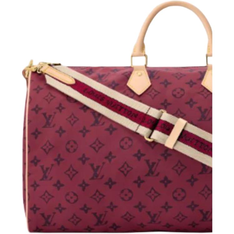 LOUIS VUITTON Grace Coddington Collaboration Catogram Kitten Keepall дорожная сумка из полиамида женская розово-красная — фото 3