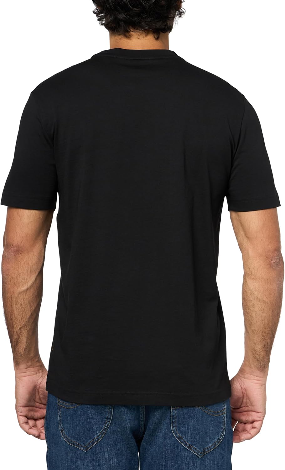 Мужская хлопковая футболка с логотипом BOSS Speedy, Black Gloss — фото 2