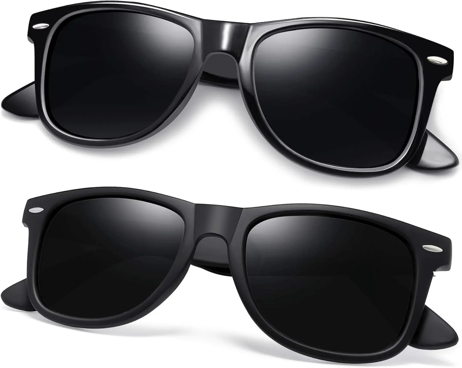 

Солнцезащитные очки Joopin Square с поляризацией и защитой от УФ-излучения. Модные дизайнерские солнцезащитные очки для мужчин и женщин, B02-matte Black + Gloss Black