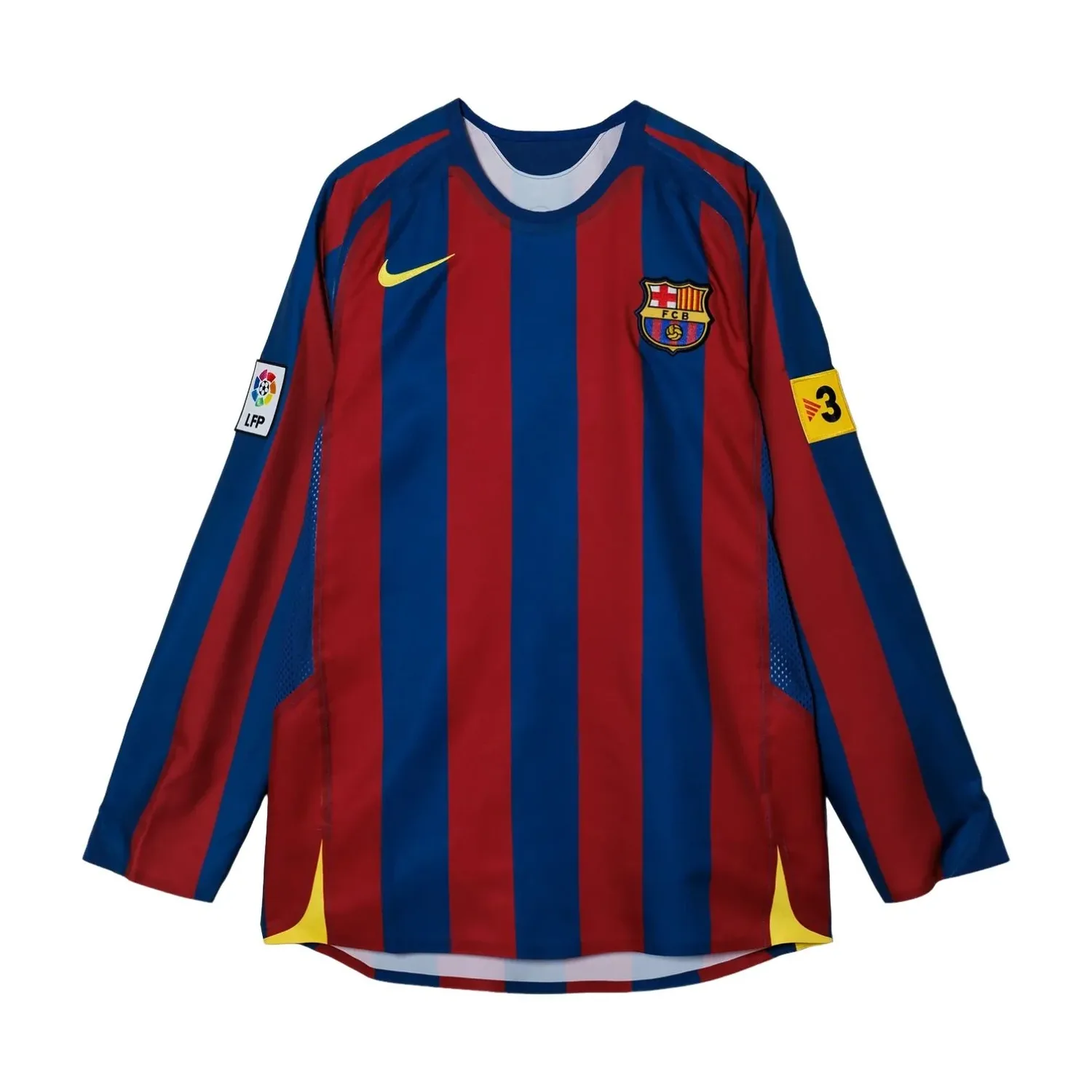 Футболка Nike FC Barcelona, переиздание сезона 2005/06, Роналдиньо №10, домашняя, «многоцветная» — фото 2