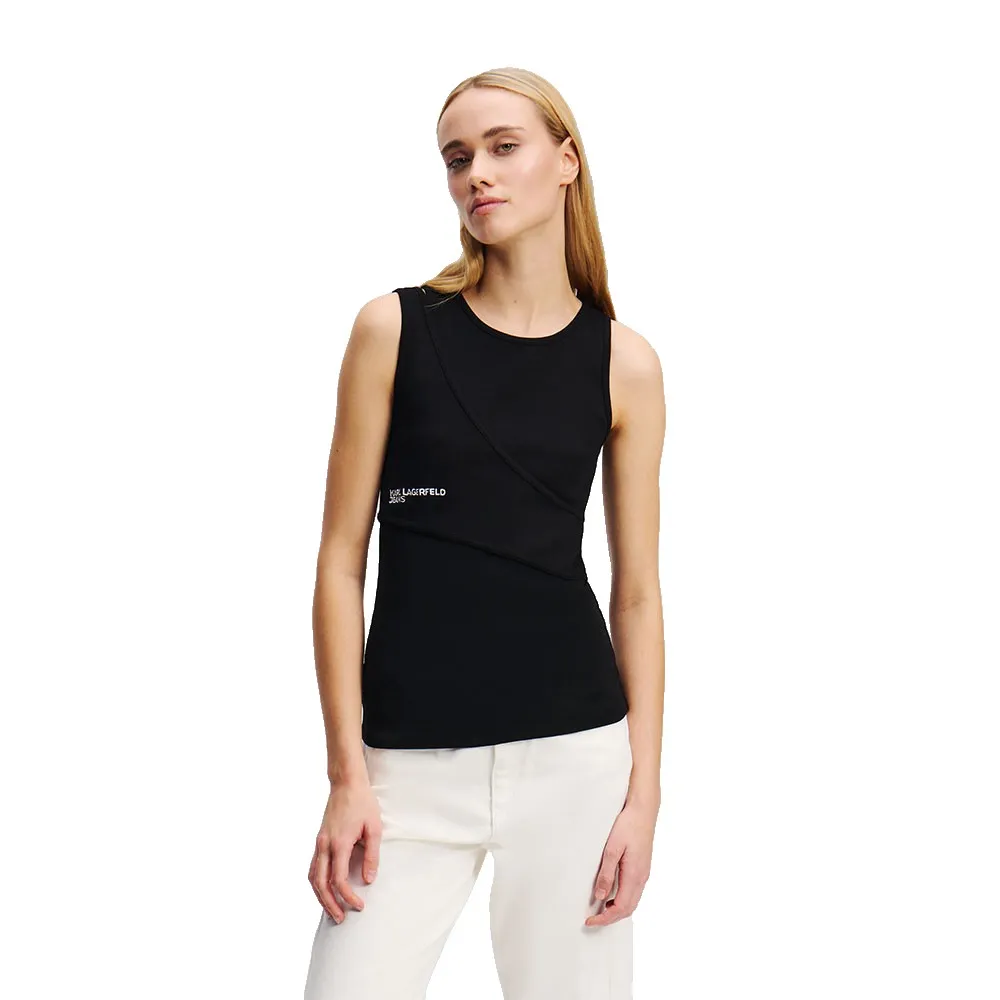 

Джинсы Karl Lagerfeld A2W17022, ребристая футболка без рукавов Karl lagerfeld jeans, черный