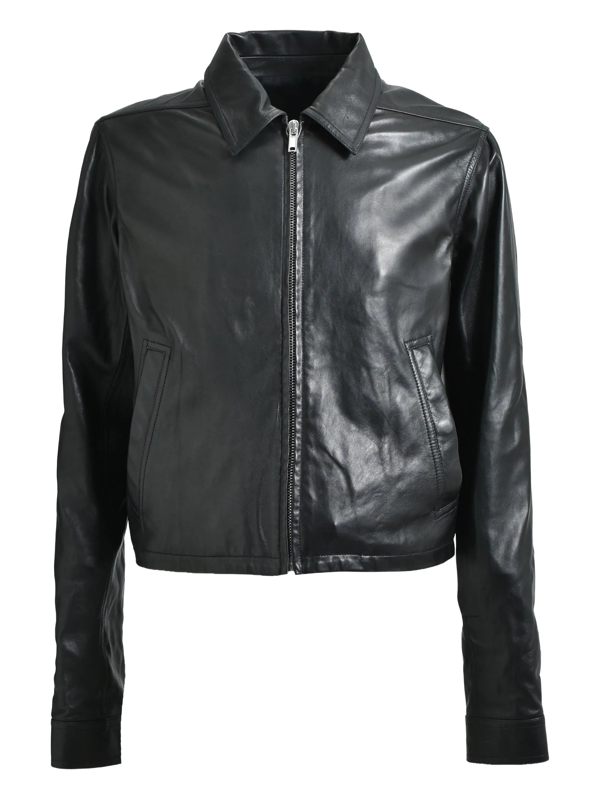 

Кожаная куртка на молнии Rick Owens, черный