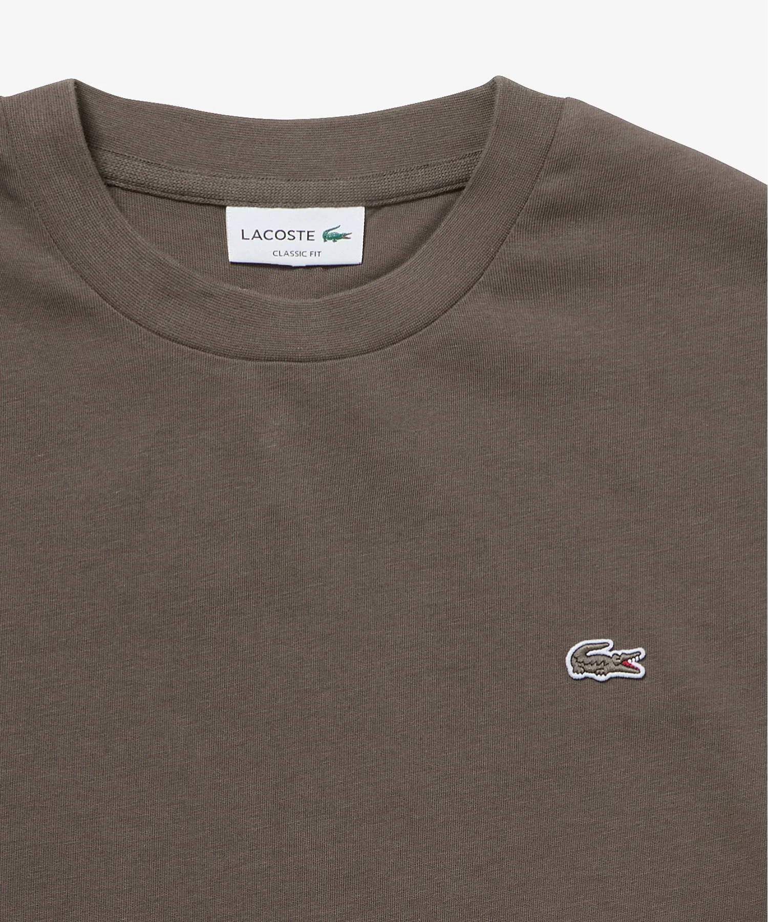 Унисекс футболка LACOSTE с вышитым логотипом белая — фото 4