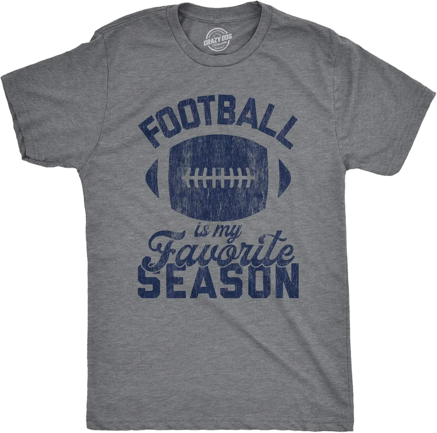 

Футбол — мой любимый сезон футболка Funny Big Game Sunday Crazy Dog T-Shirts