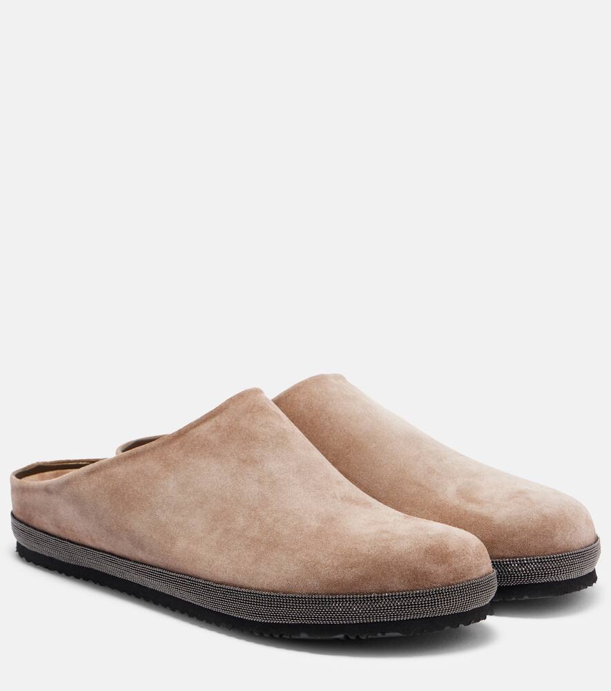 Мокасины из замши monili Brunello Cucinelli, Vigogna