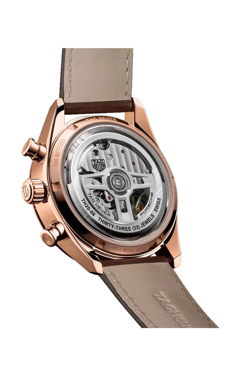 TAG HEUER CARRERA CHRONOSPRINT X PORSCHE СПЕЦИАЛЬНАЯ СЕРИЯ - CBS2040.FC8318, золотой — фото 2