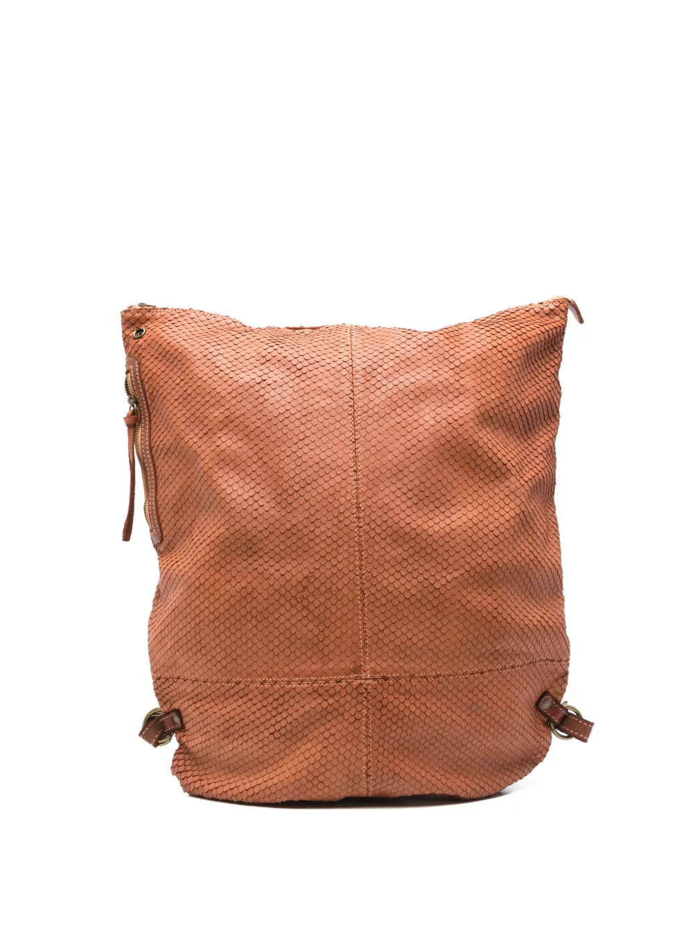 

Рюкзак из кожи с эффектом змеиной кожи SOMMET, коричневый