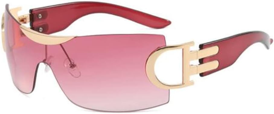 

Солнцезащитные очки без оправы, цельные солнцезащитные очки с прогрессивными линзами, УФ-защита, металлическая отделка, полые солнцезащитные очки (золотая оправа, градиентная пудра) Pub, Gold Frame Grey Flakes