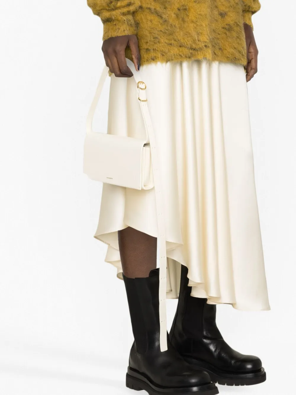 Сумка на плечо с логотипом JIL SANDER, нейтральный — фото 3