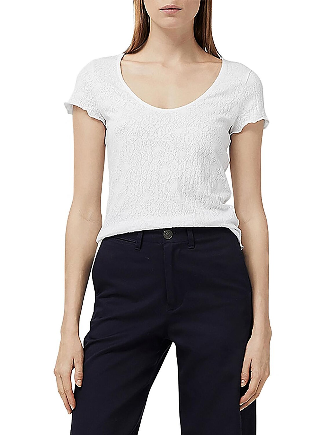 

Женская прозрачная жаккардовая блузка Gemma Rag & Bone, белый