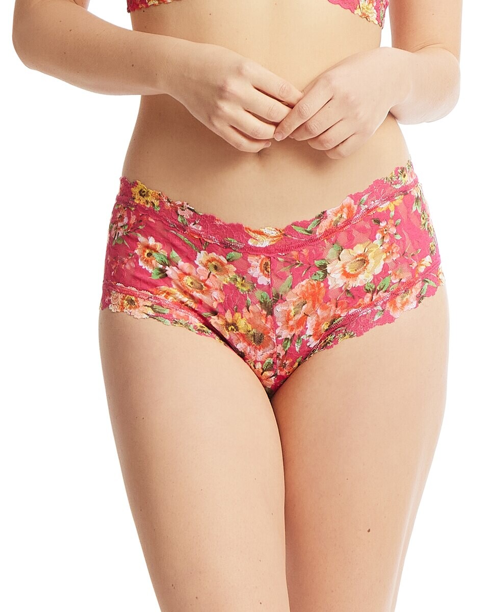 

Кружевные брюки-кюлоты средней посадки с принтом Hanky Panky, мультиколор