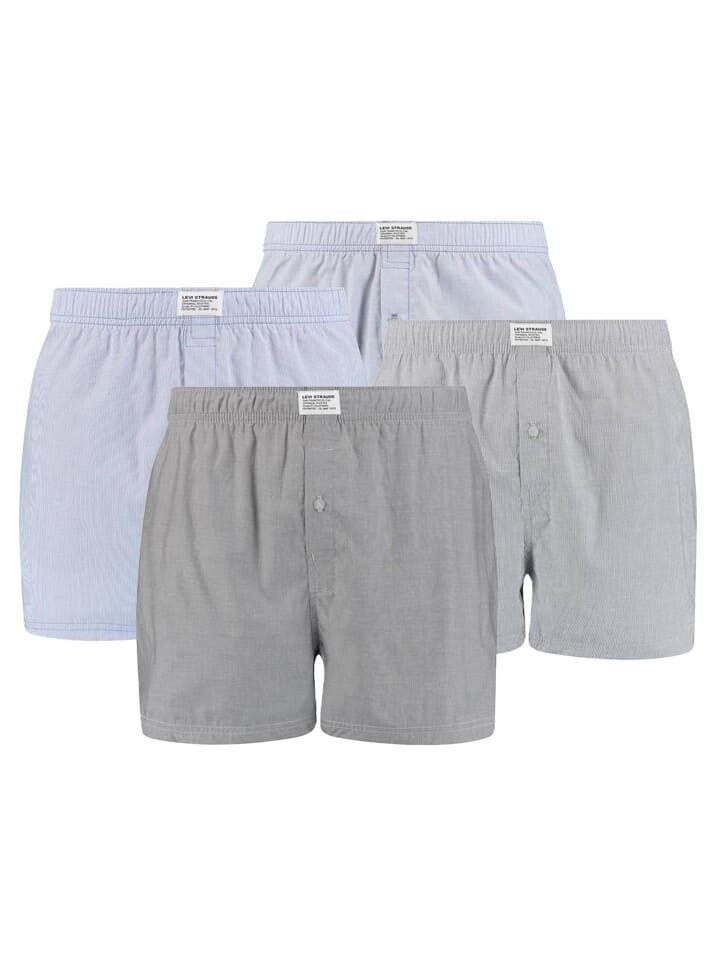 

Боксеры Levi´s Web 4er Pack, цвет grau/hellblau