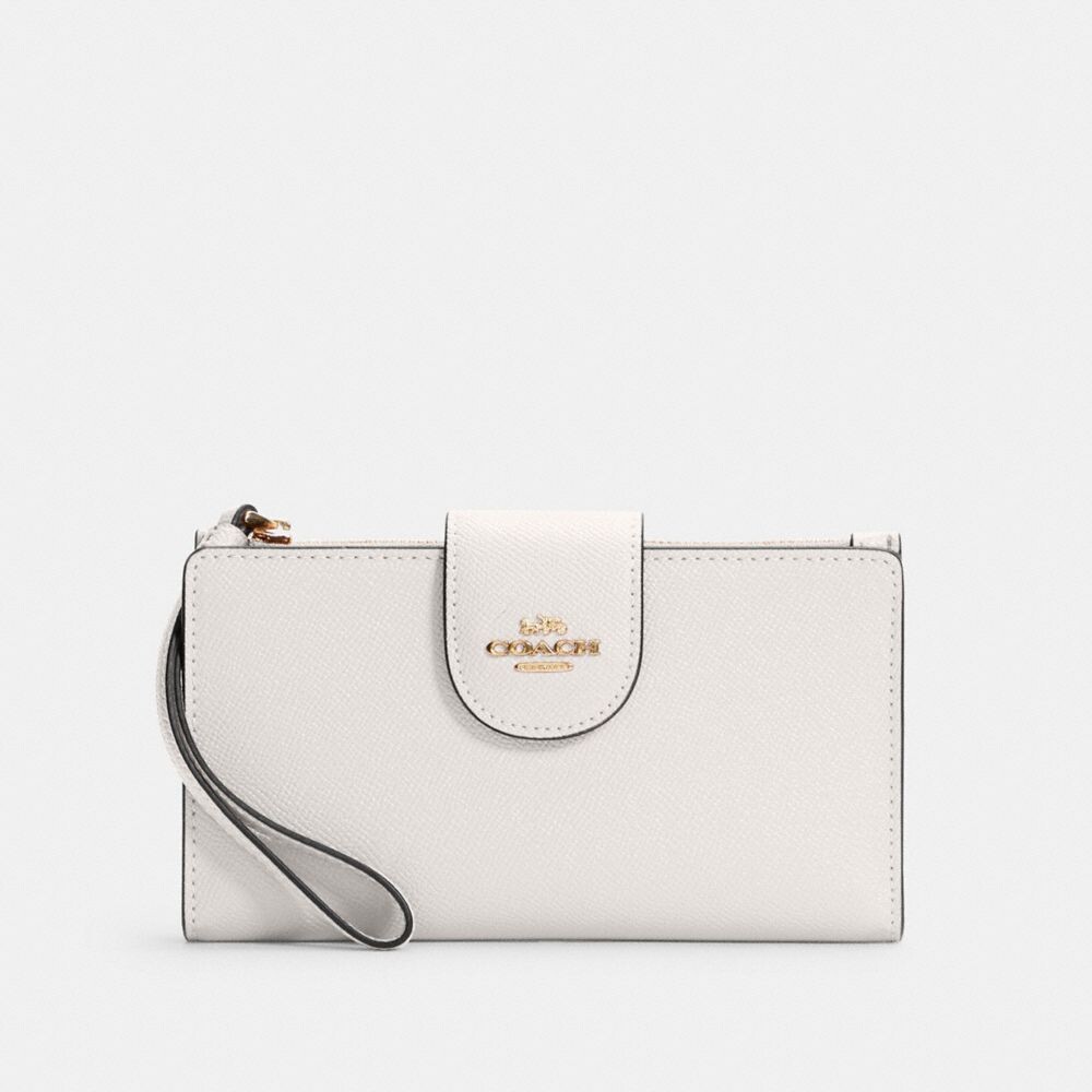 

Большой кошелек COACH Phone, золотой/шелковый