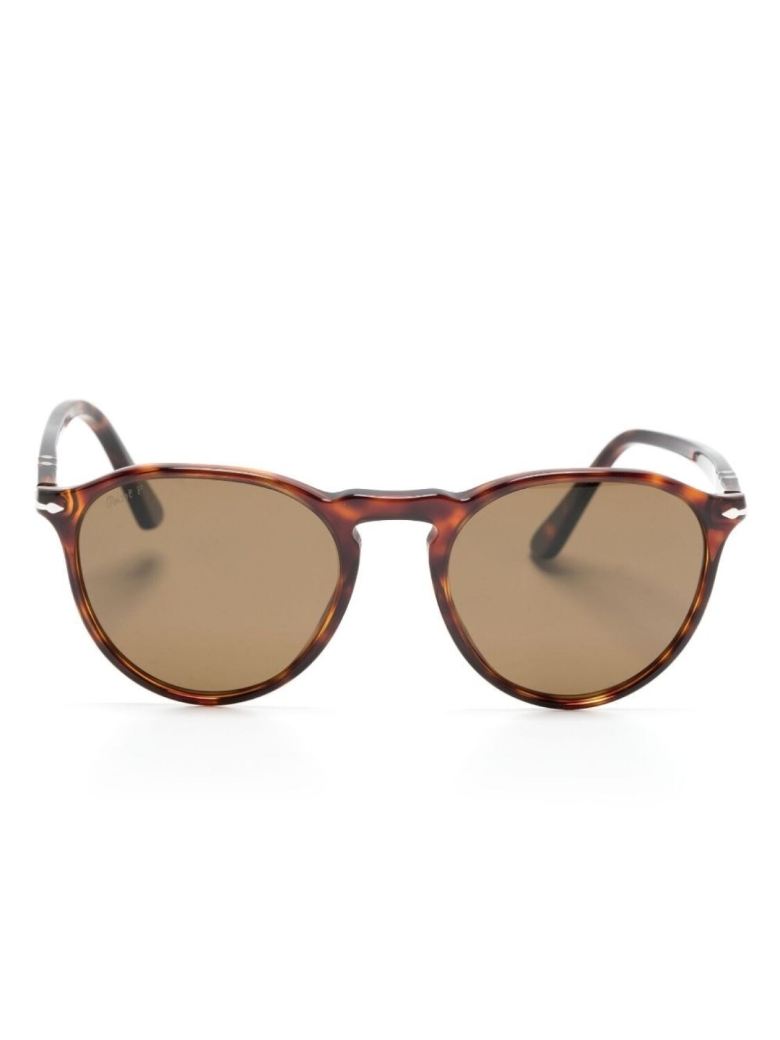

Persol солнцезащитные очки в круглой оправе черепаховой расцветки, коричневый