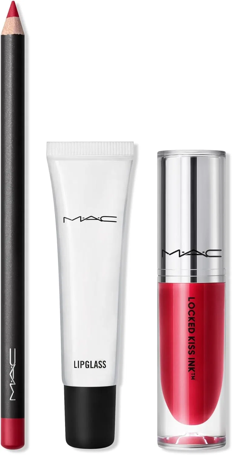 Набор губной помады MAC Lip Combo by @ILUVSARAHII Set of 3, красный